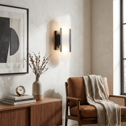 Oblong Alabaster Wall Sconce - Elegant Design, Soft Ambient Lighting