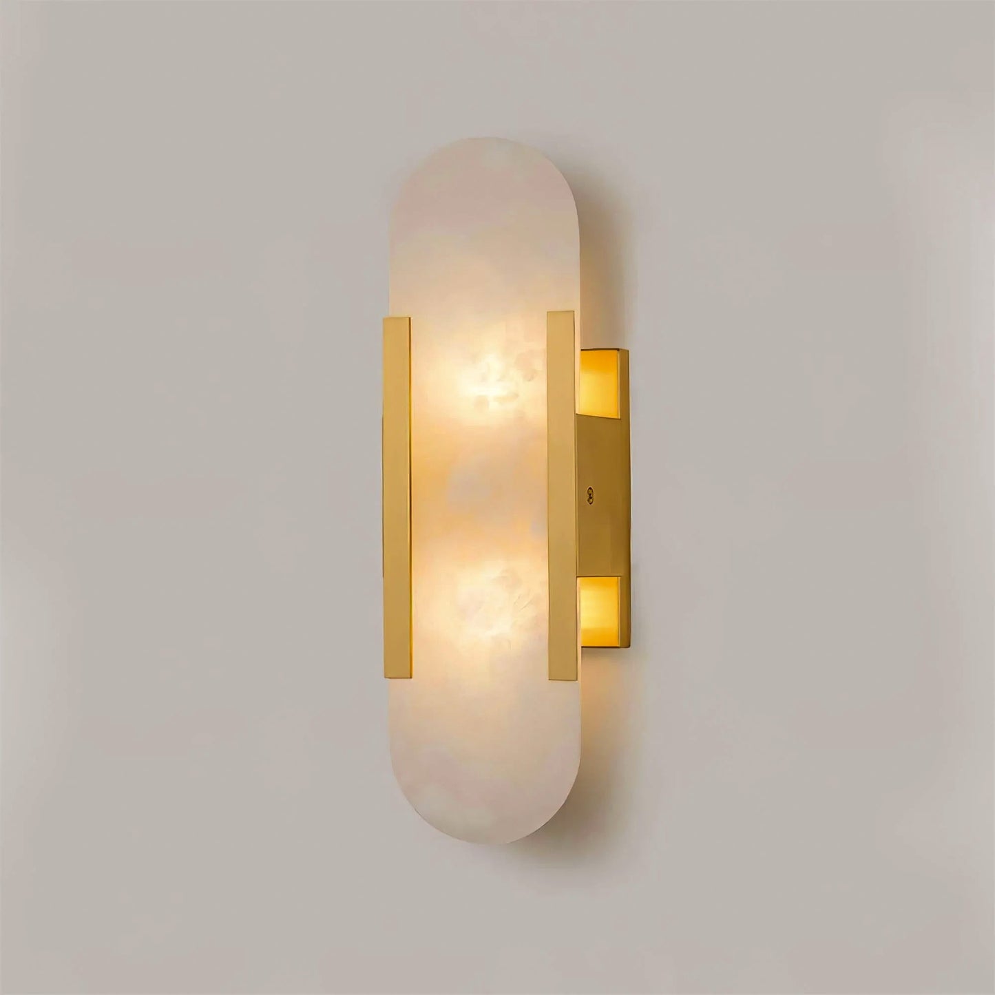 Oblong Alabaster Wall Sconce - Elegant Design, Soft Ambient Lighting