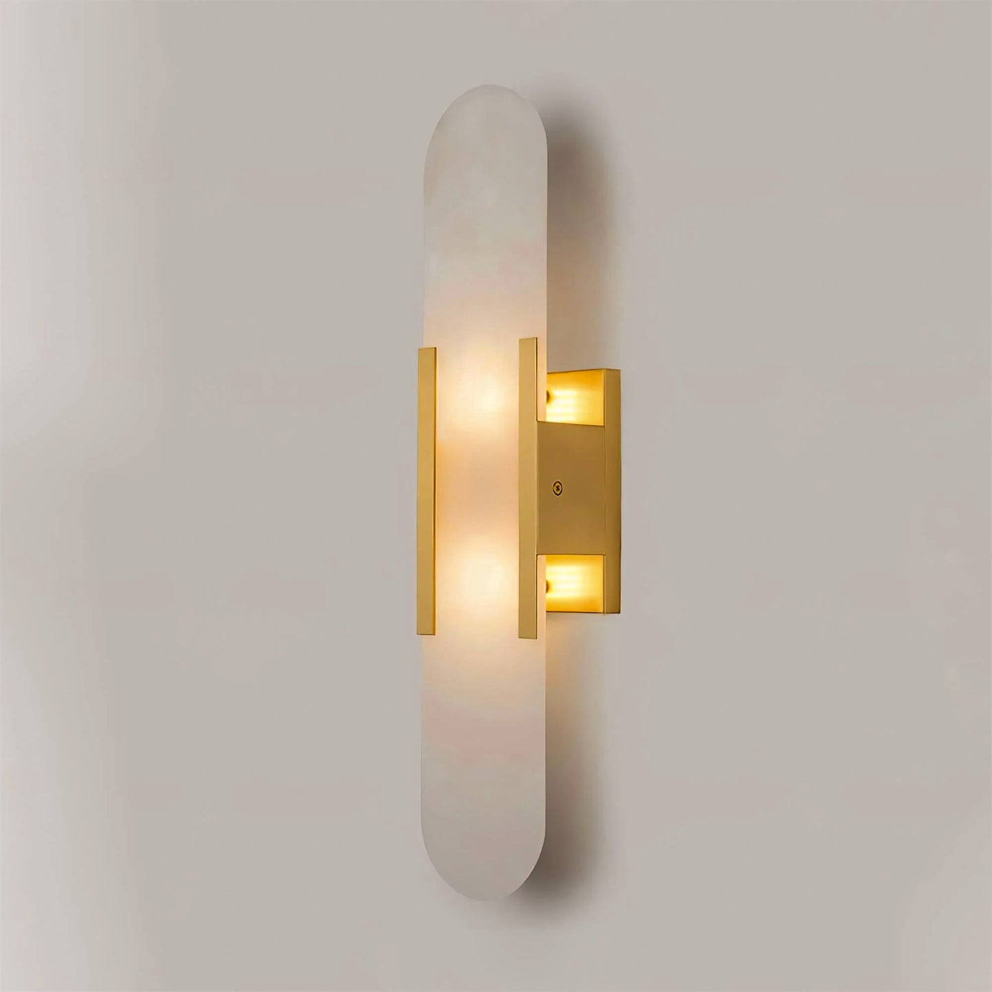 Oblong Alabaster Wall Sconce - Elegant Design, Soft Ambient Lighting