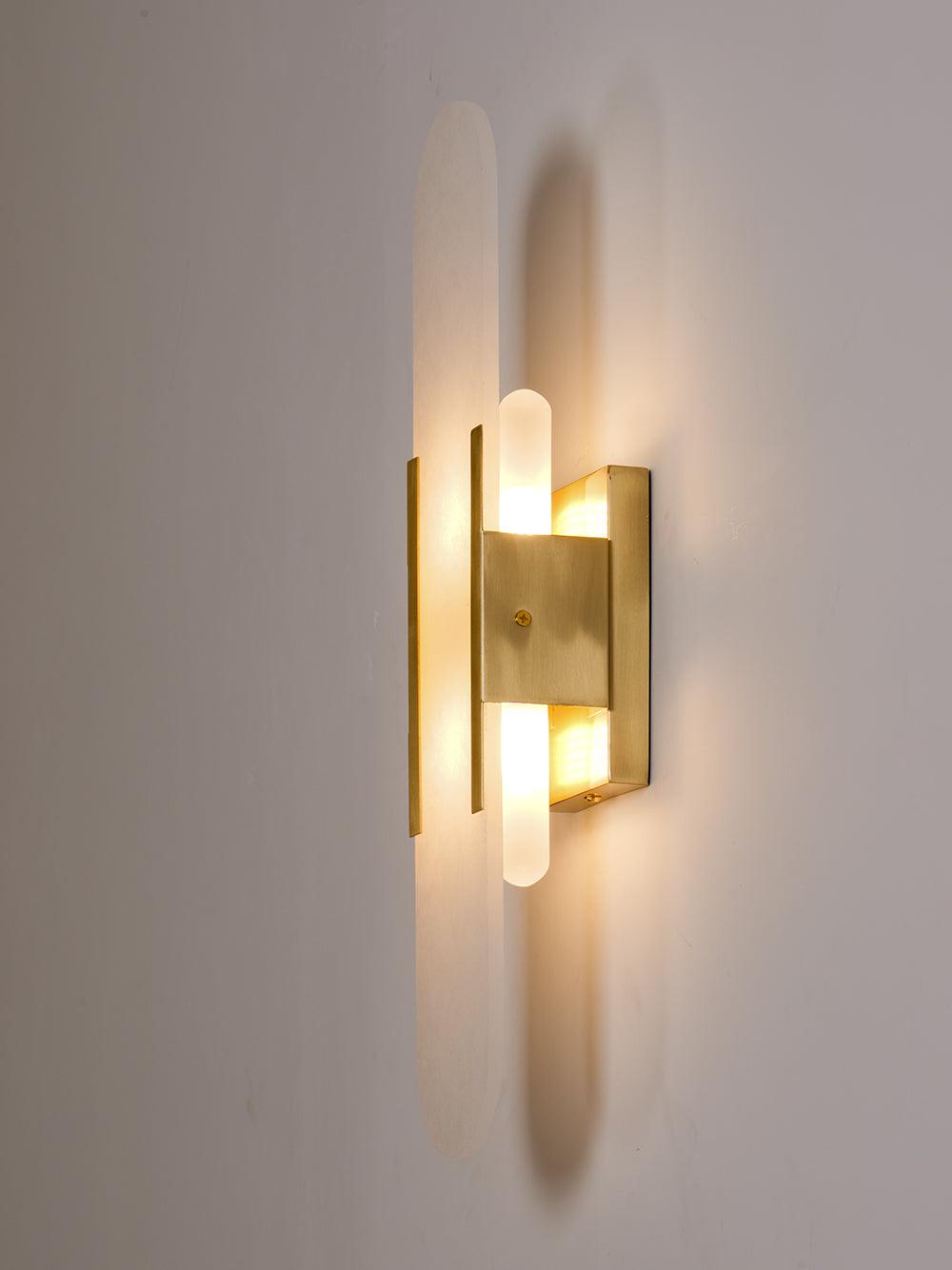 Oblong Alabaster Wall Sconce - Elegant Design, Soft Ambient Lighting