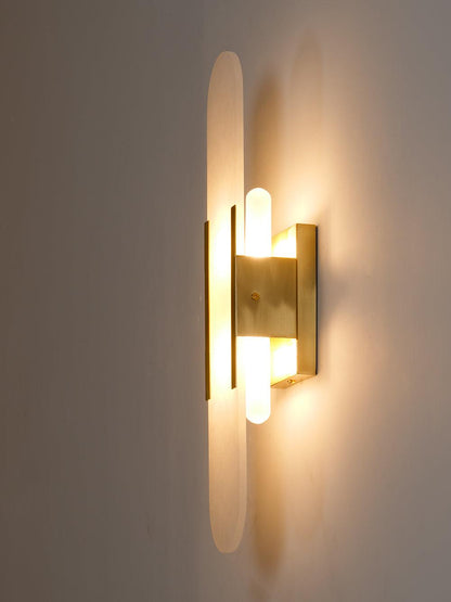 Oblong Alabaster Wall Sconce - Elegant Design, Soft Ambient Lighting