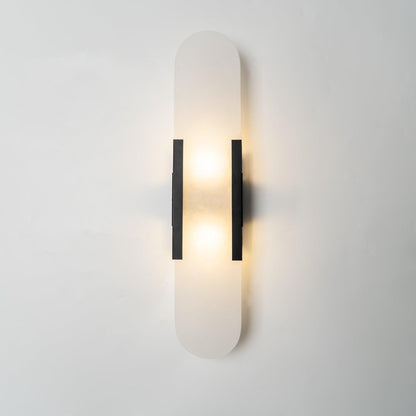 Oblong Alabaster Wall Sconce - Elegant Design, Soft Ambient Lighting