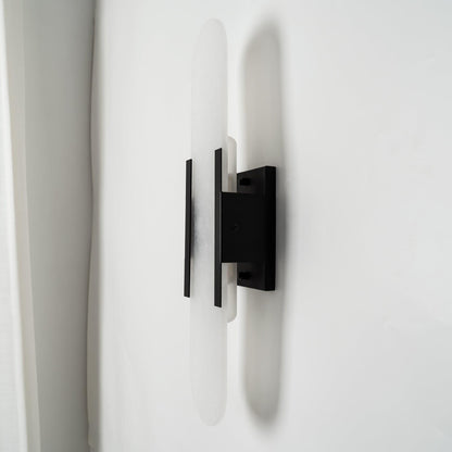 Oblong Alabaster Wall Sconce - Elegant Design, Soft Ambient Lighting