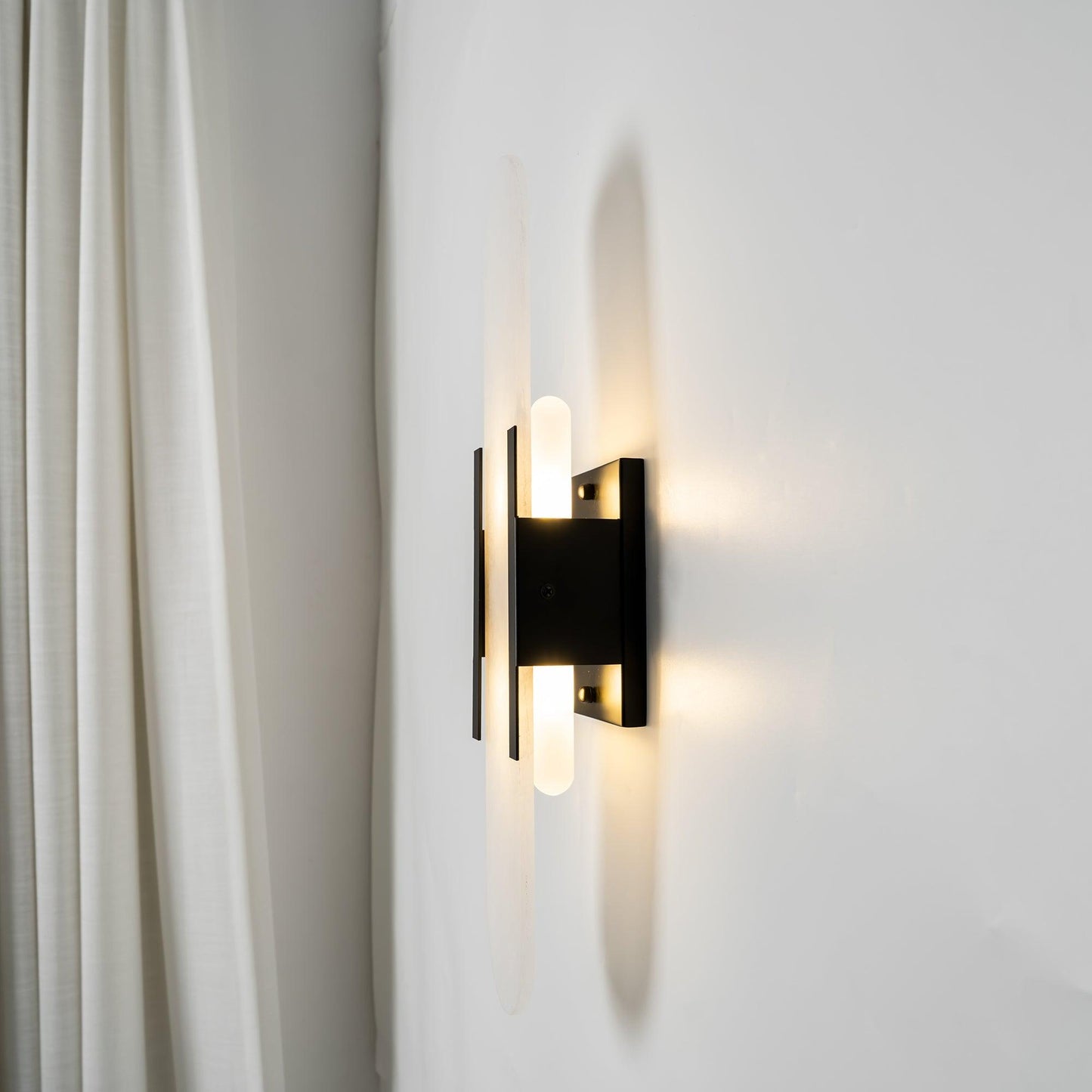 Oblong Alabaster Wall Sconce - Elegant Design, Soft Ambient Lighting