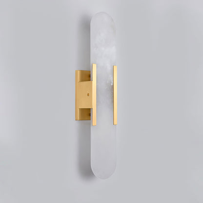 Oblong Alabaster Wall Sconce - Elegant Design, Soft Ambient Lighting