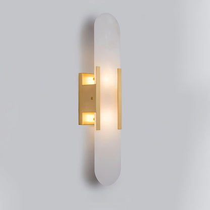 Oblong Alabaster Wall Sconce - Elegant Design, Soft Ambient Lighting