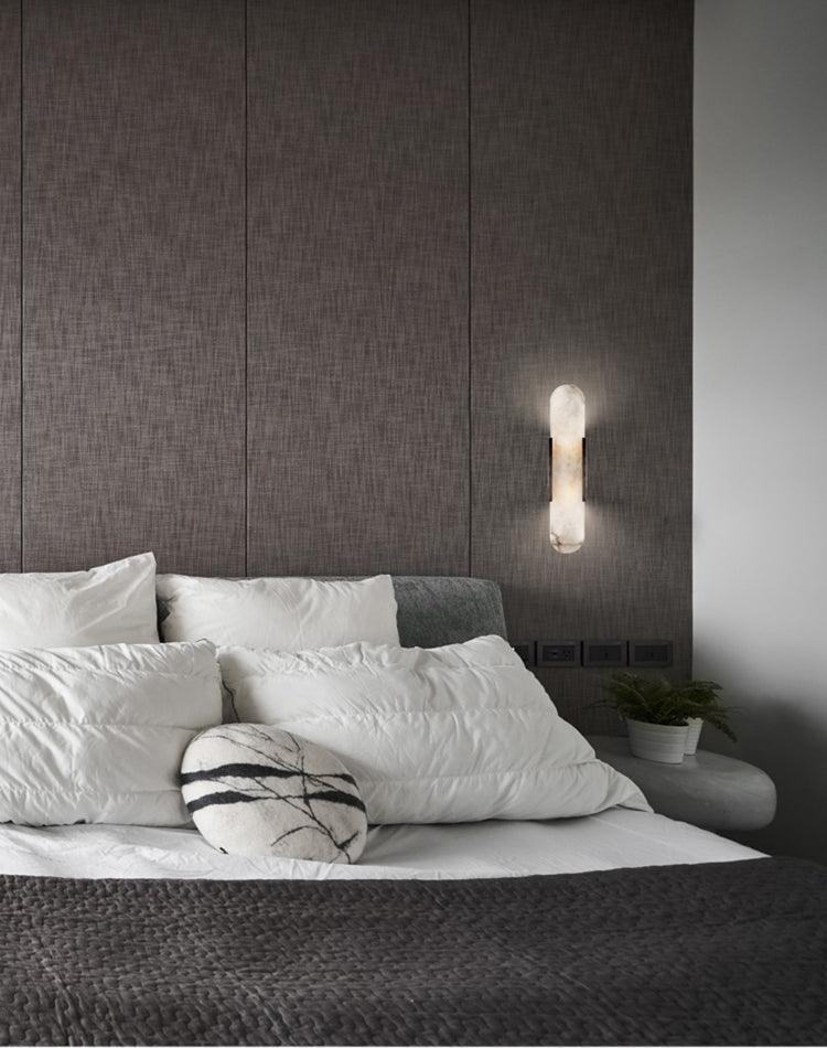 Oblong Alabaster Wall Sconce - Elegant Design, Soft Ambient Lighting