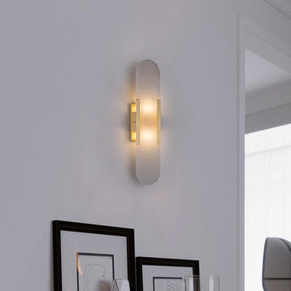 Oblong Alabaster Wall Sconce - Elegant Design, Soft Ambient Lighting