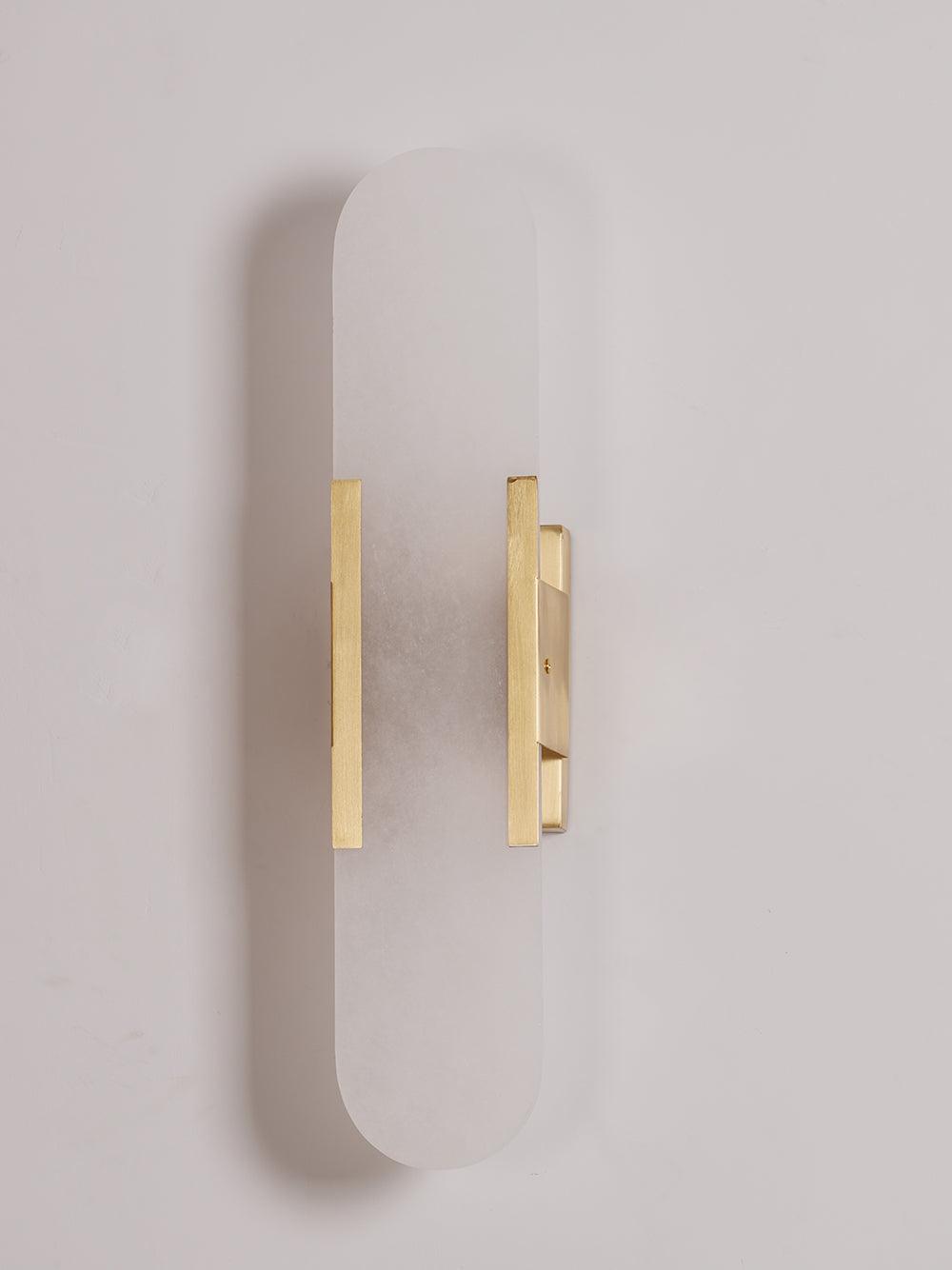 Oblong Alabaster Wall Sconce - Elegant Design, Soft Ambient Lighting