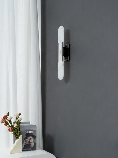 Oblong Alabaster Wall Sconce - Elegant Design, Soft Ambient Lighting