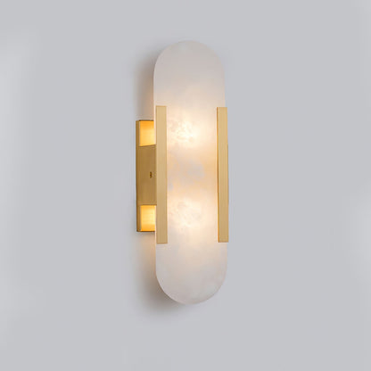 Oblong Alabaster Wall Sconce - Elegant Design, Soft Ambient Lighting