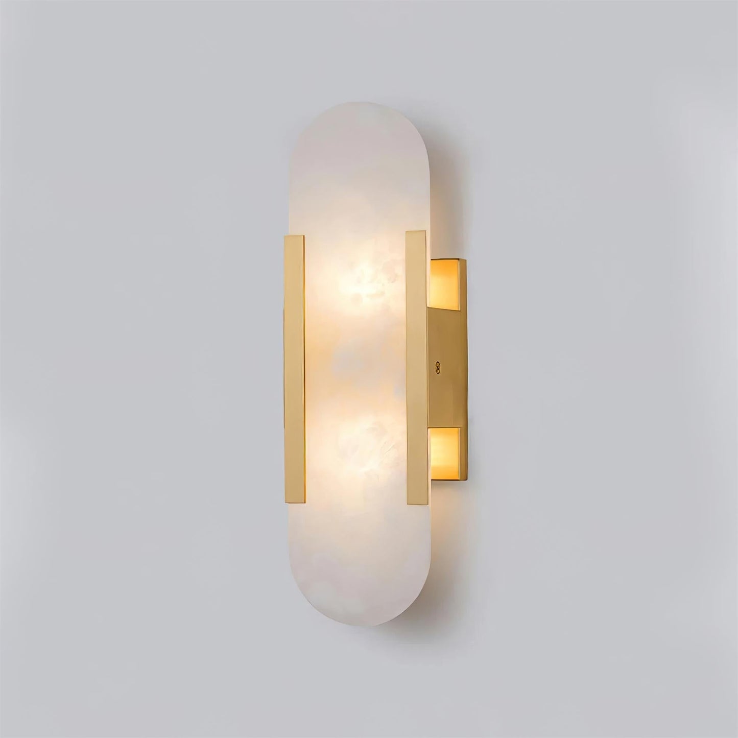 Oblong Alabaster Wall Sconce - Elegant Design, Soft Ambient Lighting