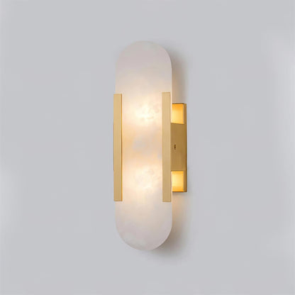 Oblong Alabaster Wall Sconce - Elegant Design, Soft Ambient Lighting
