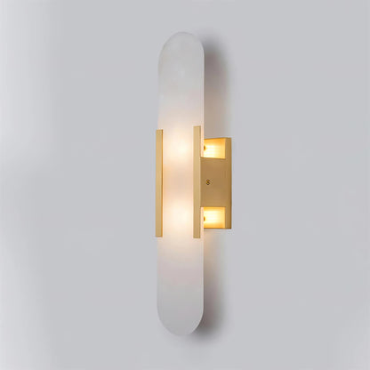 Oblong Alabaster Wall Sconce - Elegant Design, Soft Ambient Lighting