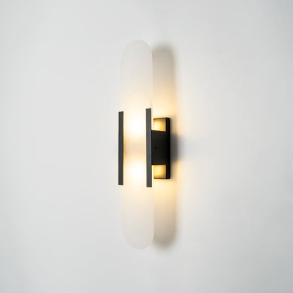 Oblong Alabaster Wall Sconce - Elegant Design, Soft Ambient Lighting