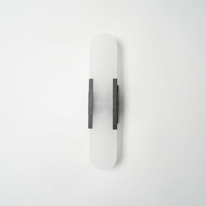 Oblong Alabaster Wall Sconce - Elegant Design, Soft Ambient Lighting