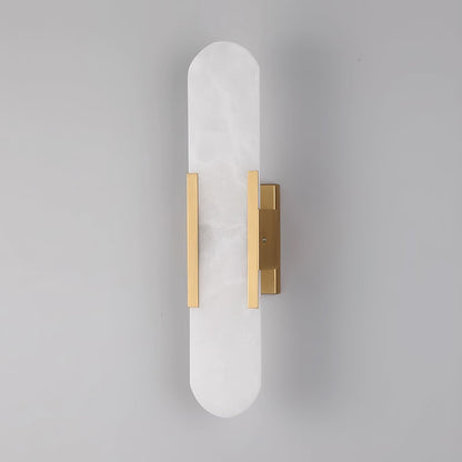 Oblong Alabaster Wall Sconce - Elegant Design, Soft Ambient Lighting