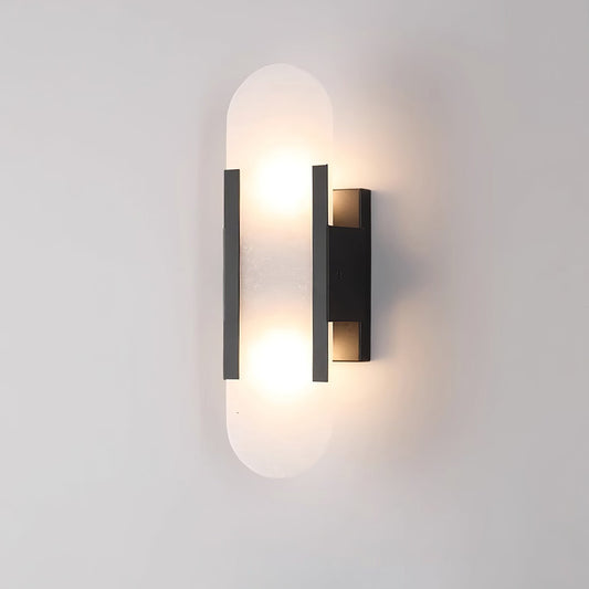 Oblong Alabaster Wall Sconce - Elegant Design, Soft Ambient Lighting