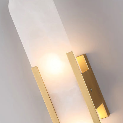 Oblong Alabaster Wall Sconce - Elegant Design, Soft Ambient Lighting