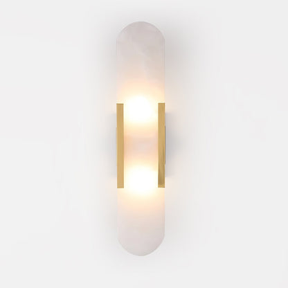 Oblong Alabaster Wall Sconce - Elegant Design, Soft Ambient Lighting