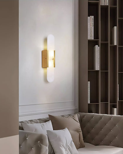 Oblong Alabaster Wall Sconce - Elegant Design, Soft Ambient Lighting