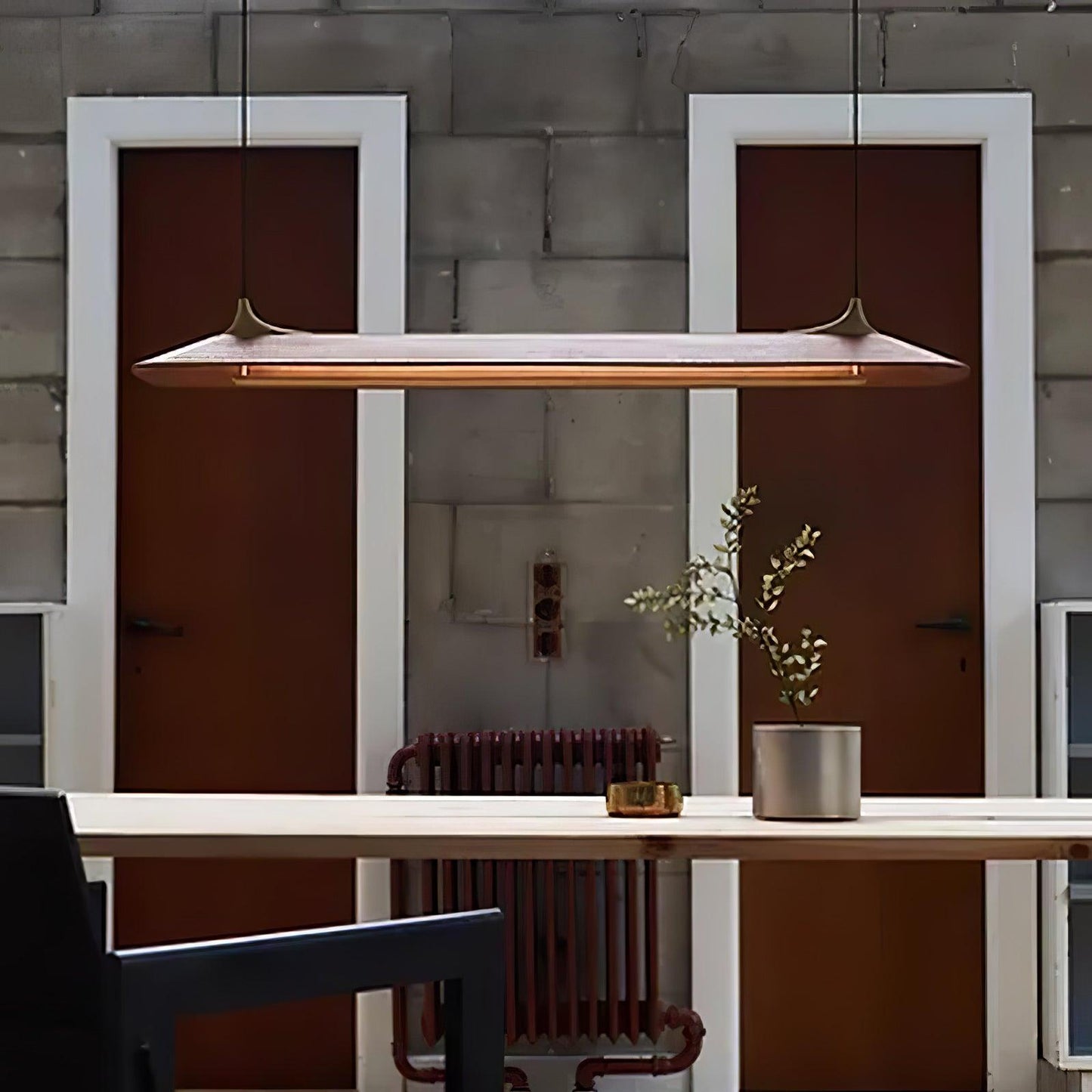 Mernoe Wooden Chandelier - Elegant Design with Adjustable Height & LED