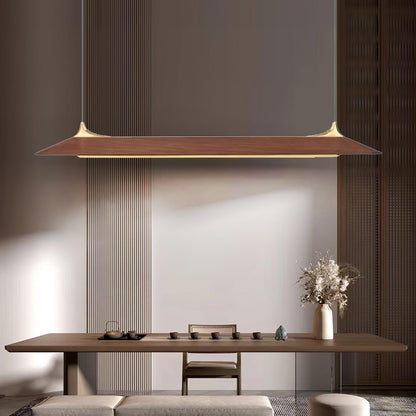 Mernoe Wooden Chandelier - Elegant Design with Adjustable Height & LED
