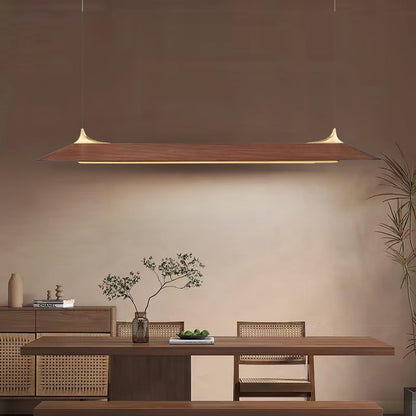 Mernoe Wooden Chandelier - Elegant Design with Adjustable Height & LED