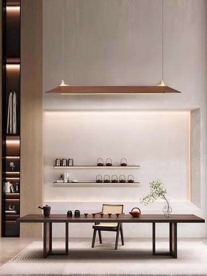 Mernoe Wooden Chandelier - Elegant Design with Adjustable Height & LED