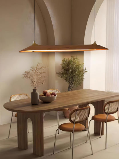 Mernoe Wooden Chandelier - Elegant Design with Adjustable Height & LED