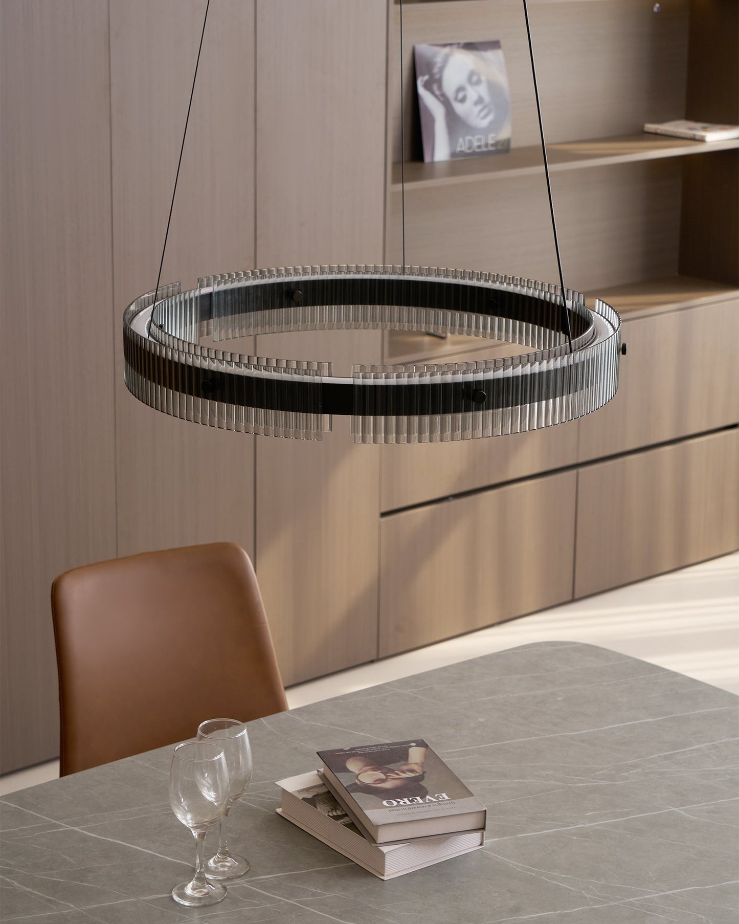 Merope Chandelier - Elegant Crystal Design with Adjustable Brightness