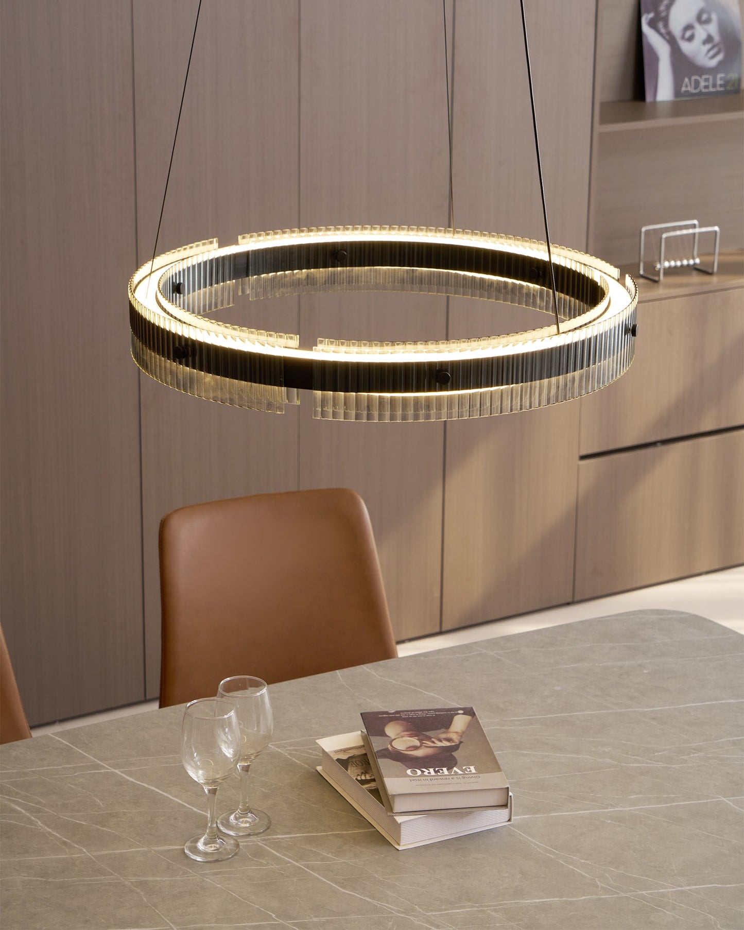 Merope Chandelier - Elegant Crystal Design with Adjustable Brightness