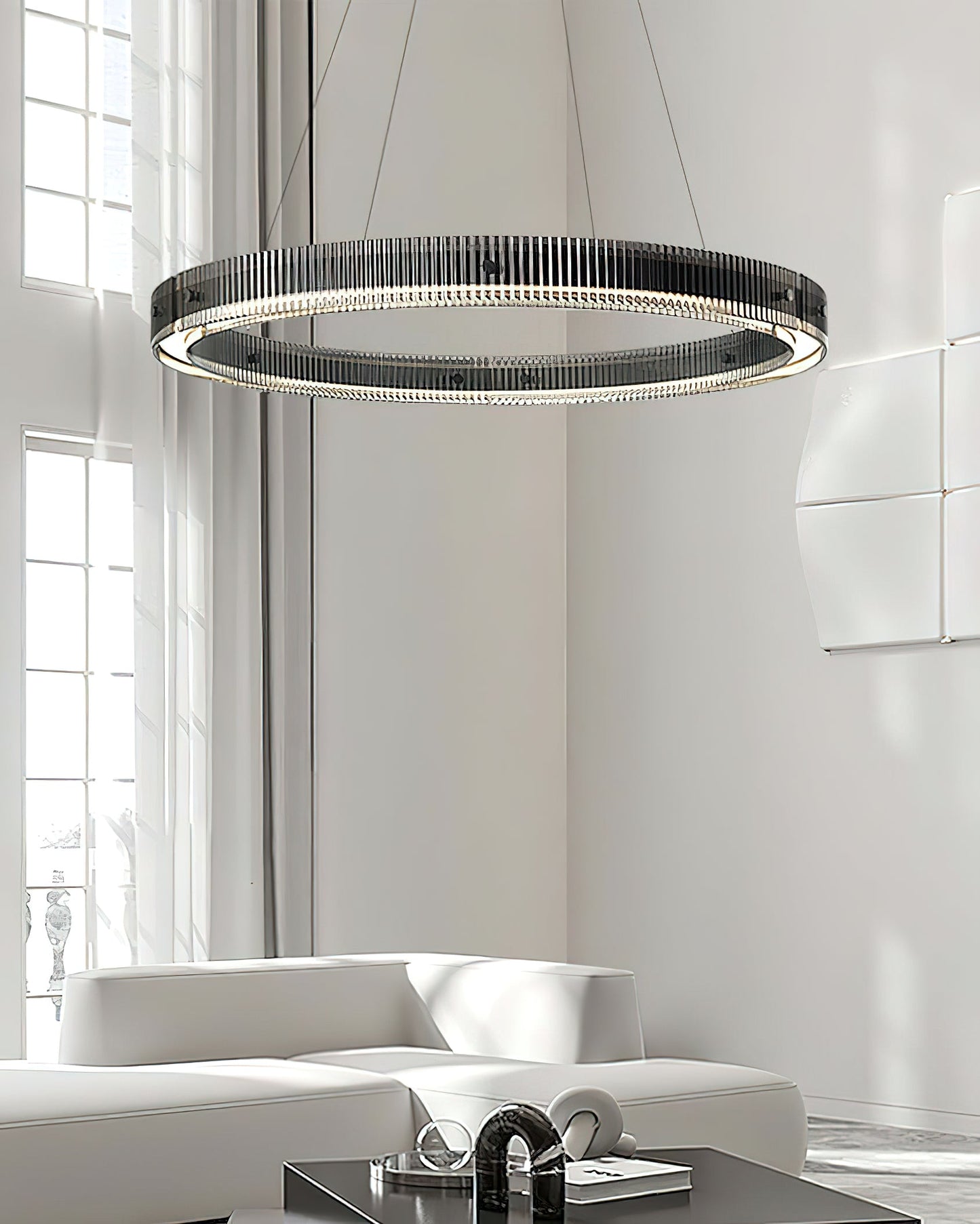 Merope Chandelier - Elegant Crystal Design with Adjustable Brightness