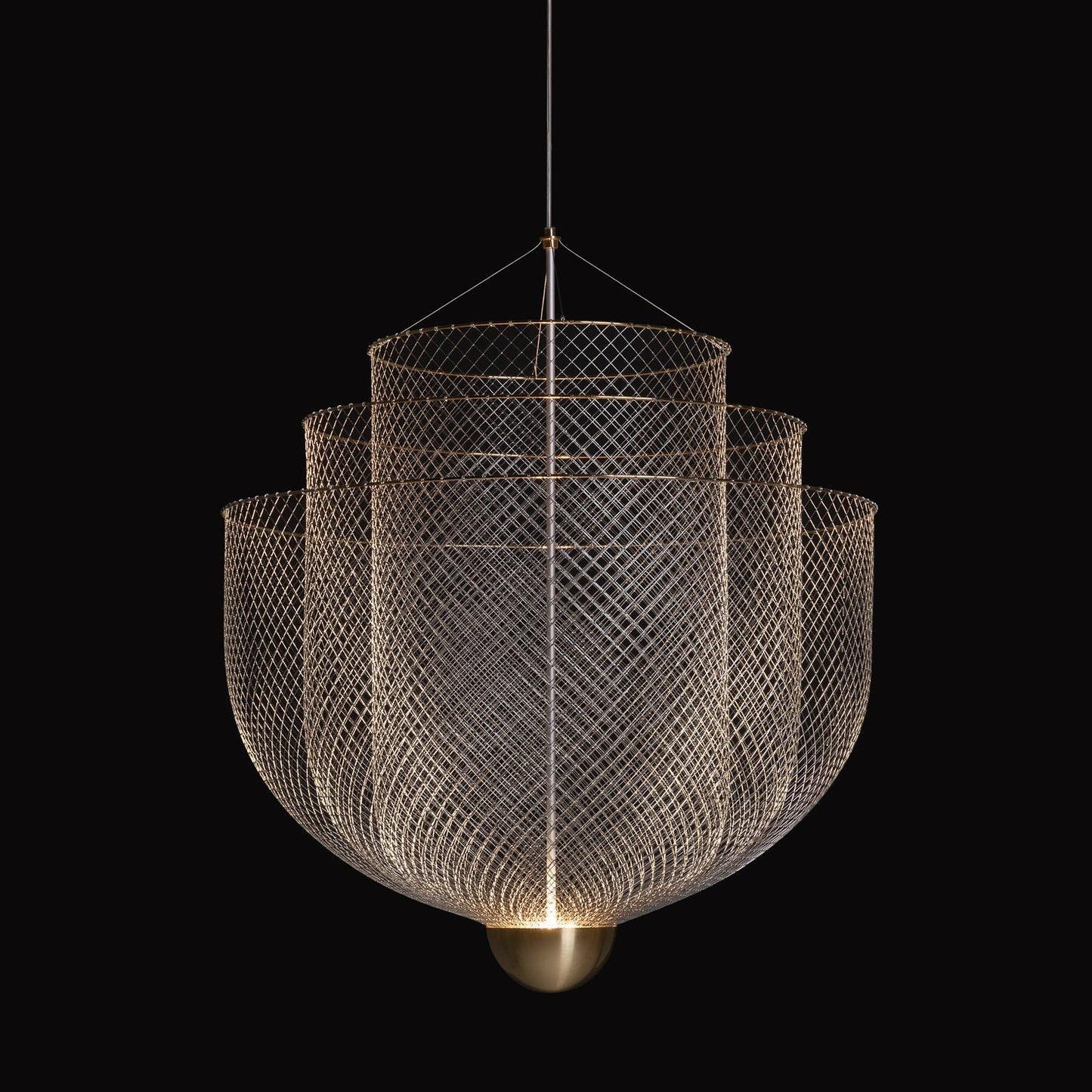 Meshmatics Modern Hanging Lamp with Adjustable Height & LED Bulbs