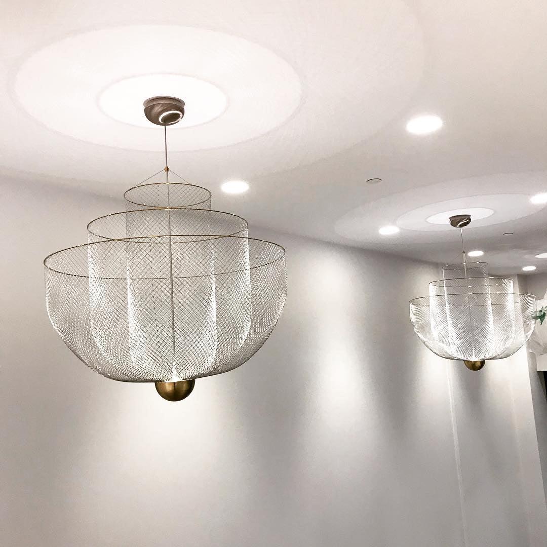 Meshmatics Modern Hanging Lamp with Adjustable Height & LED Bulbs