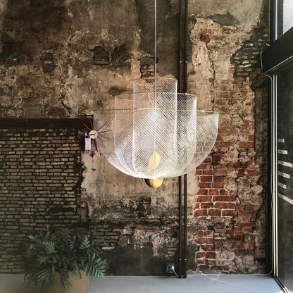 Meshmatics Modern Hanging Lamp with Adjustable Height & LED Bulbs