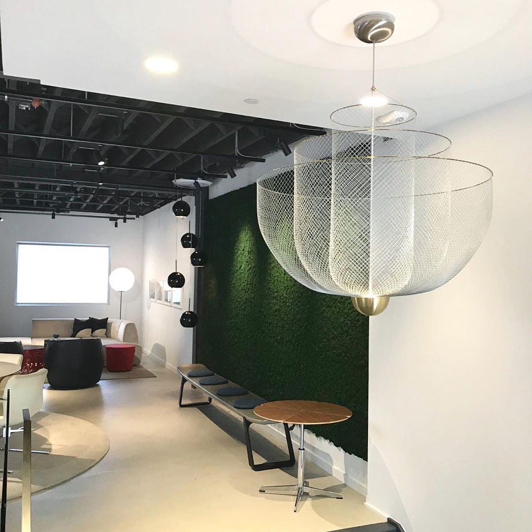 Meshmatics Modern Hanging Lamp with Adjustable Height & LED Bulbs