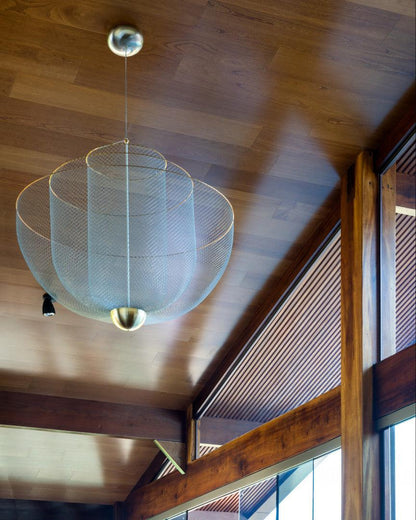 Meshmatics Modern Hanging Lamp with Adjustable Height & LED Bulbs