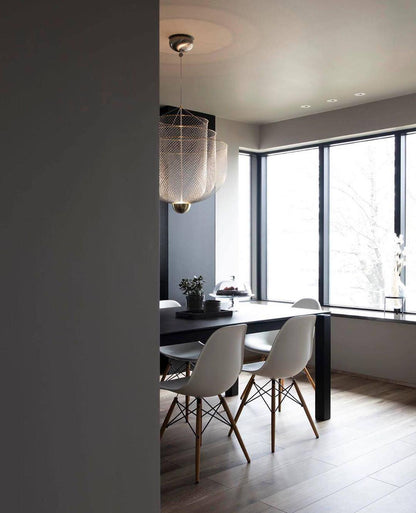 Meshmatics Modern Hanging Lamp with Adjustable Height & LED Bulbs