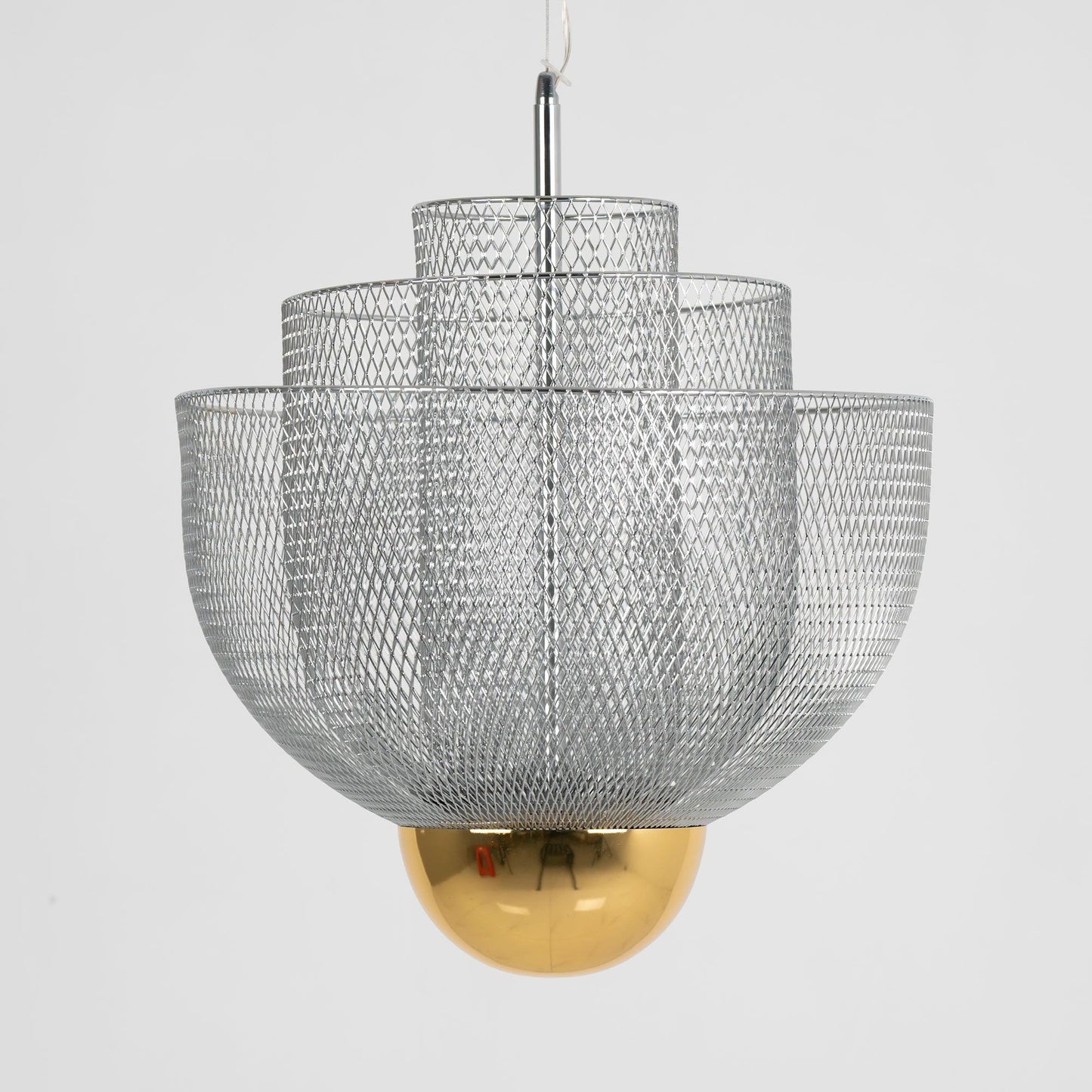 Meshmatics Modern Hanging Lamp with Adjustable Height & LED Bulbs