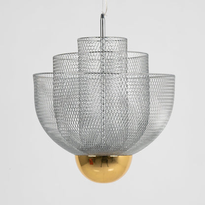 Meshmatics Modern Hanging Lamp with Adjustable Height & LED Bulbs