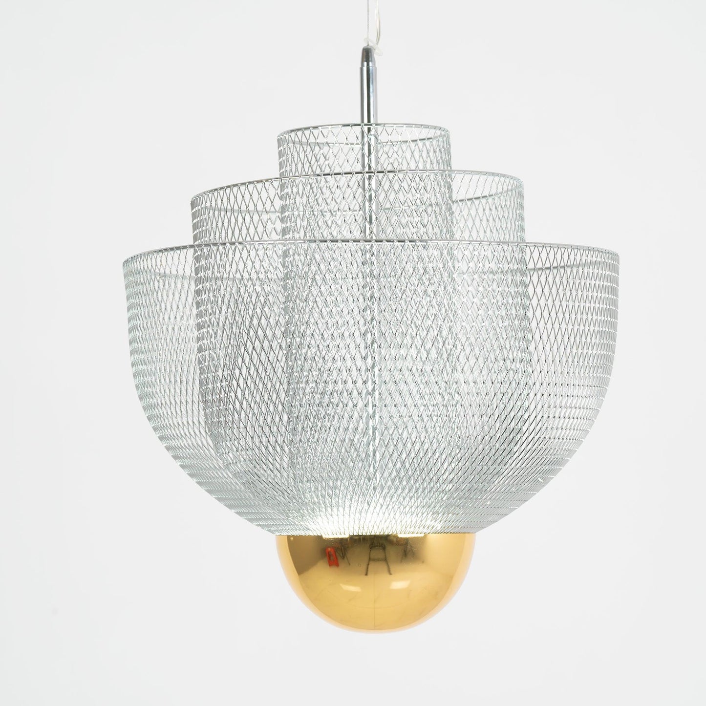 Meshmatics Modern Hanging Lamp with Adjustable Height & LED Bulbs
