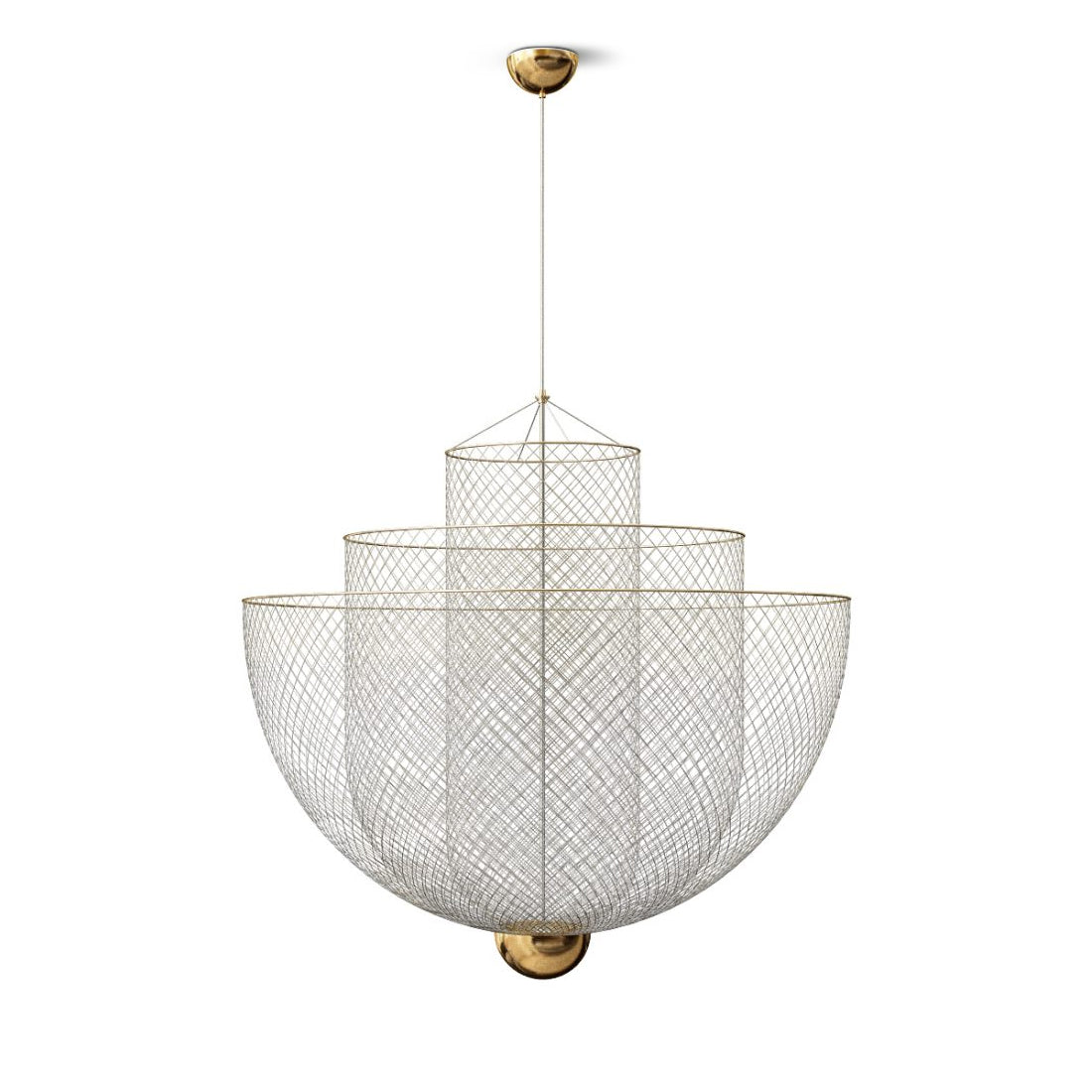 Meshmatics Modern Hanging Lamp with Adjustable Height & LED Bulbs