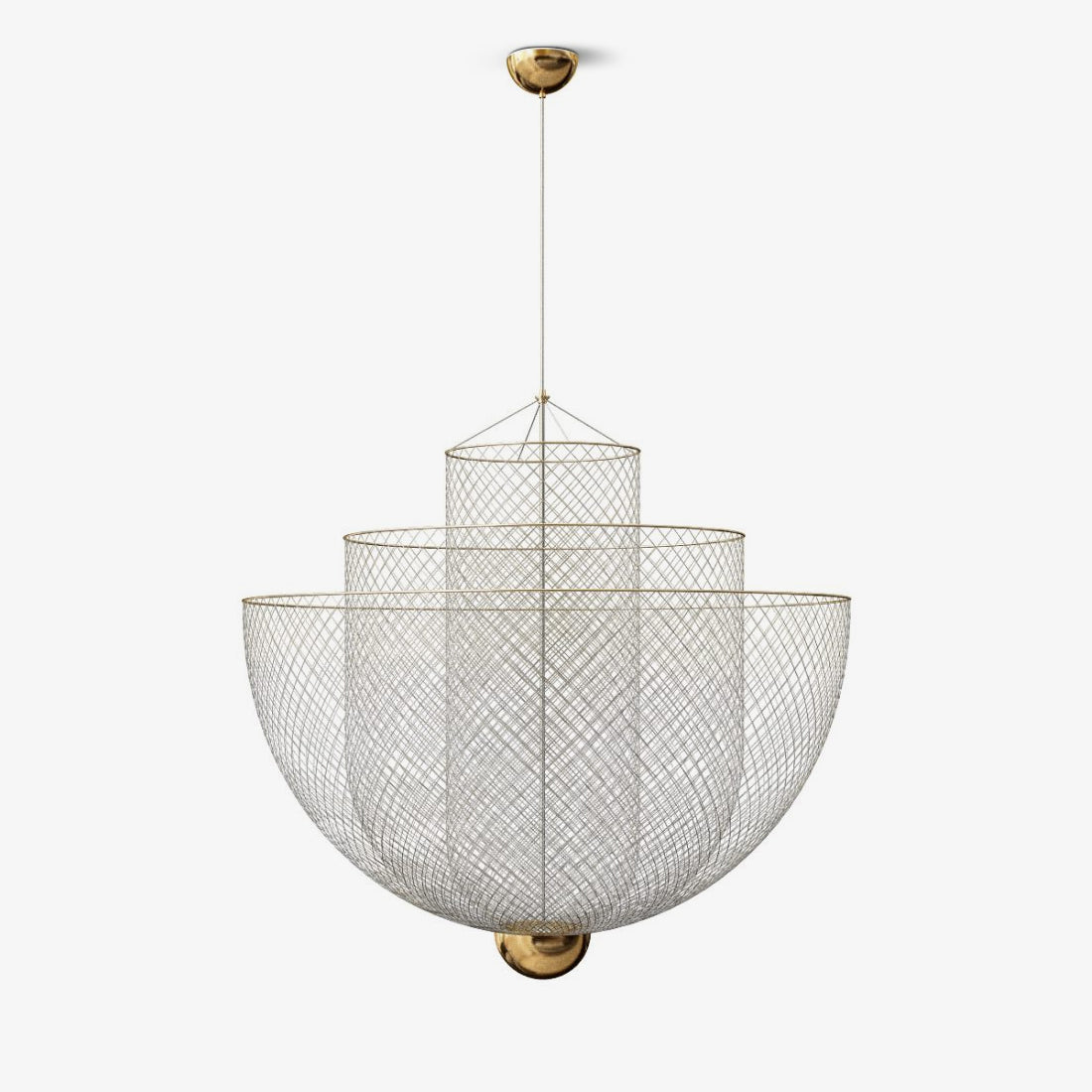 Meshmatics Modern Hanging Lamp with Adjustable Height & LED Bulbs
