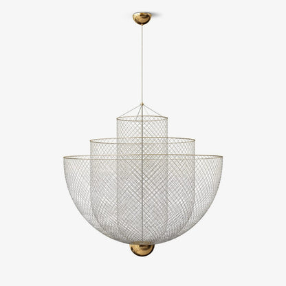 Meshmatics Modern Hanging Lamp with Adjustable Height & LED Bulbs