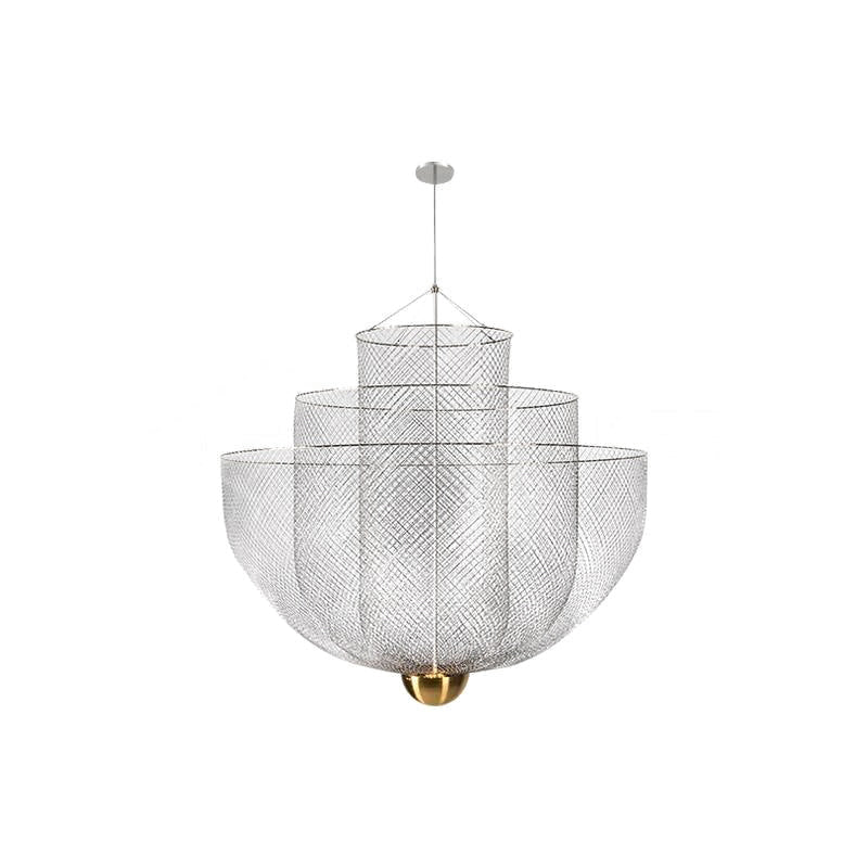 Meshmatics Modern Hanging Lamp with Adjustable Height & LED Bulbs