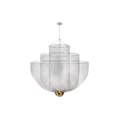 Meshmatics Modern Hanging Lamp with Adjustable Height & LED Bulbs
