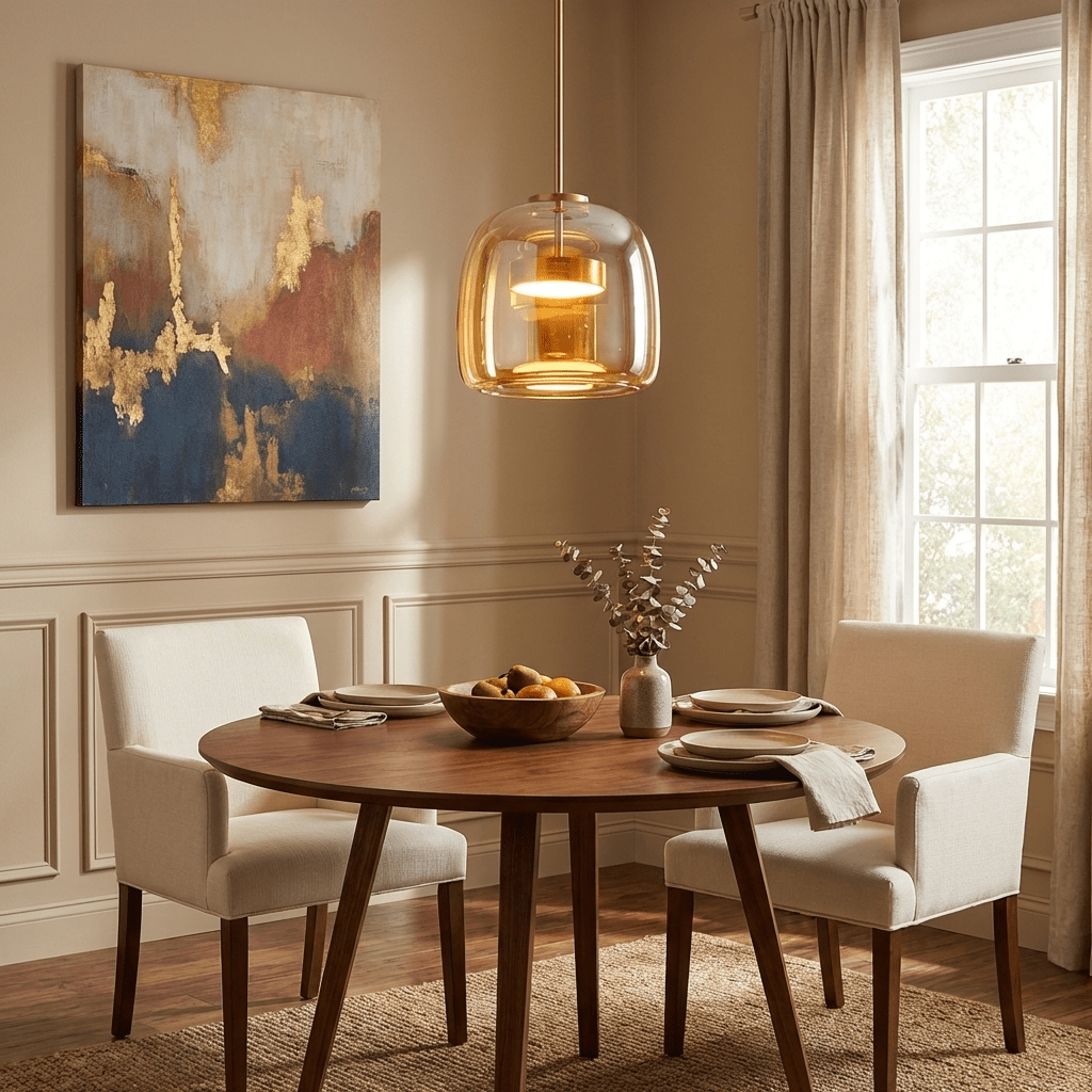 Glass Sphere Pendant Lamp with Adjustable Height — side view