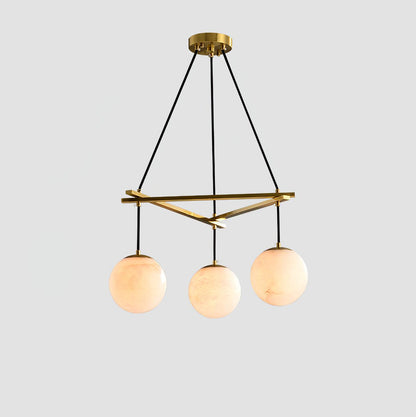 Miira Alabaster Chandelier - Elegant Design, Adjustable Height, LED Co