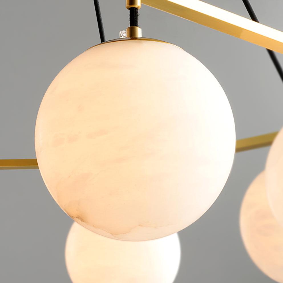 Miira Alabaster Chandelier - Elegant Design, Adjustable Height, LED Co